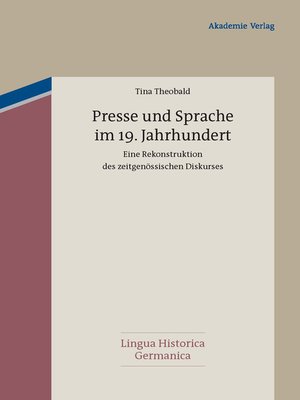 cover image of Presse und Sprache im 19. Jahrhundert